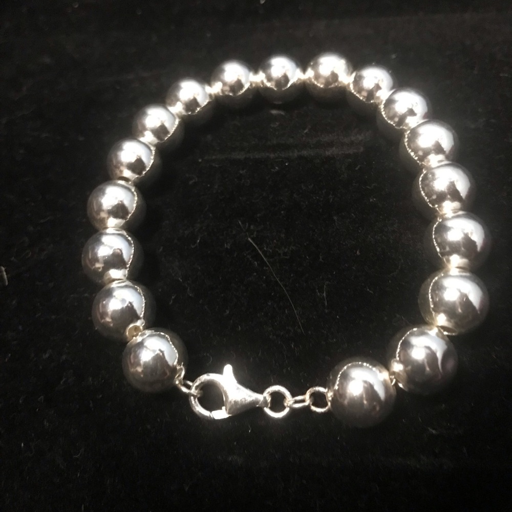 Sterling Silver Beaded Bracelet for Women – Brand New from Macy’s"